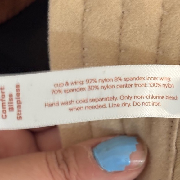 Cacique Comfort Bliss Lightly Lined Multi-Way Strapless Bra Cafe Women's 42C - Picture 3 of 5